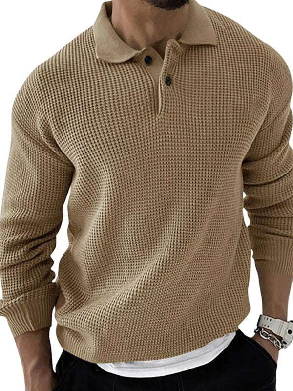 Apparel - Urban Chic Men's Slim Fit Knitted Lapel Sweater for Effortle - Apparel | MENLL